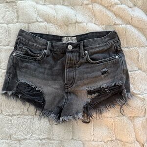 We The Free Faded Black Jean Shorts
